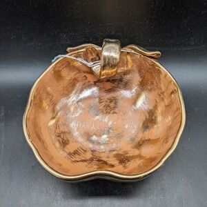 Stangl Pottery Granada Gold Apple Nut Bowl Hand Painted Vintage Ceramic 3784 6"